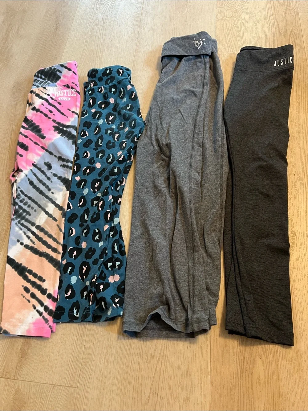 Justice Girls' Multi-Color and Gray Leggings Bundle